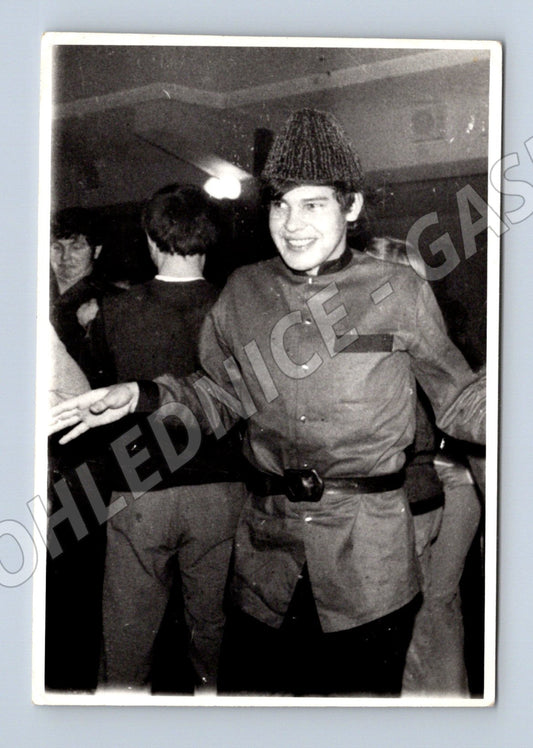 Person in uniform and retro cap circa 70s (M10176)