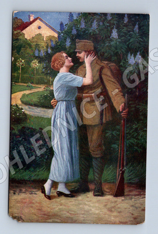 Rozloučení vojáka a dívky 1915 RU malý formát (M10184)