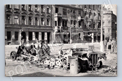 Prague 1945 wreckage of German weapons Letná (M10192)