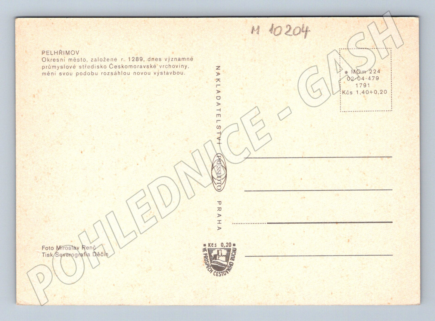 Pohlednice Pelhřimov – koláž města (M10204)