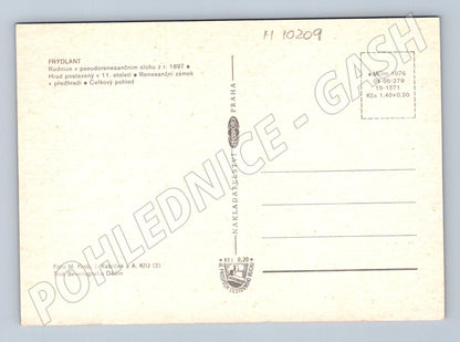 Pohlednice Frýdlant – radnice, hrad, zámek (M10209)