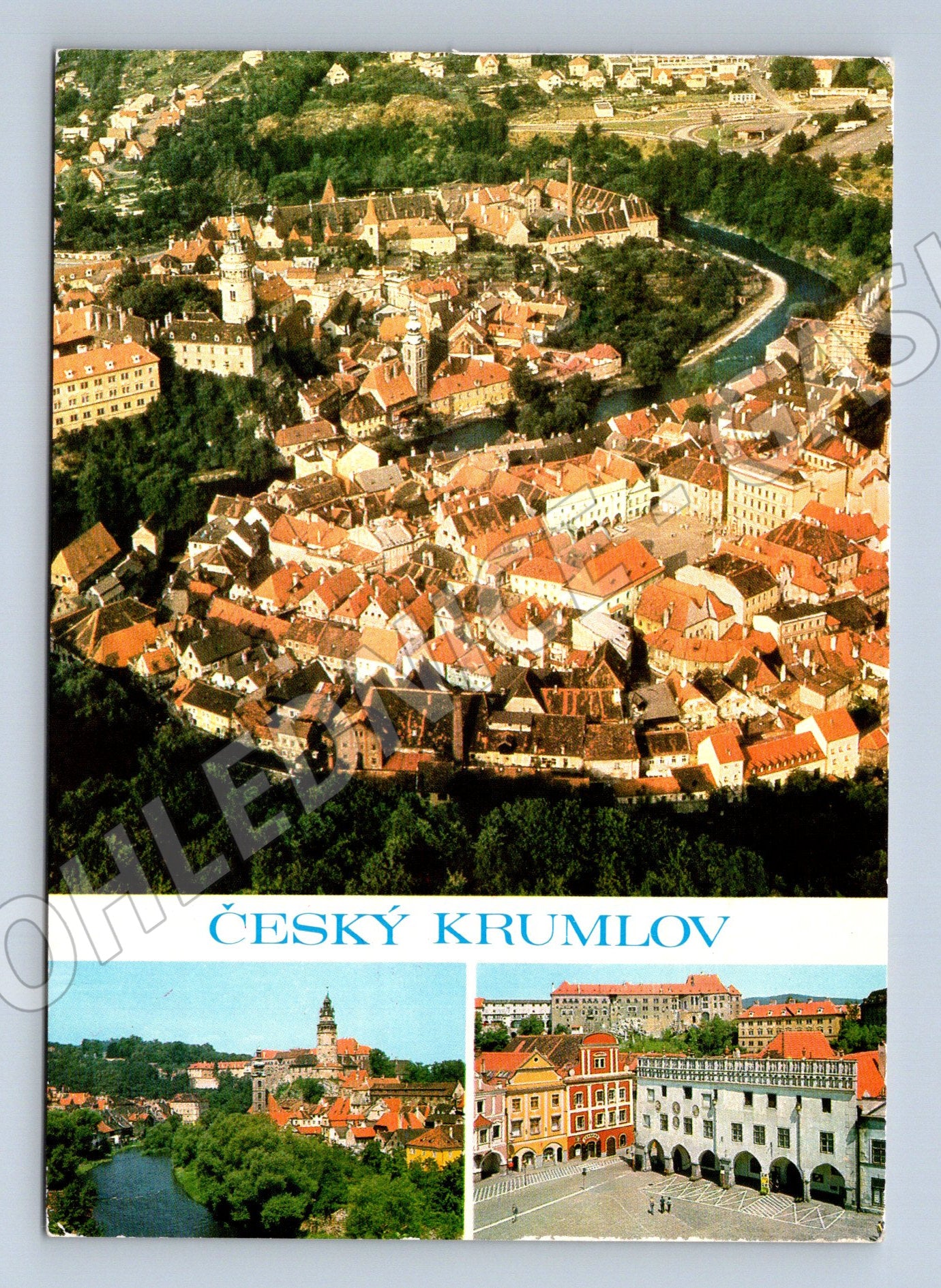 Pohlednice Český Krumlov - letecký pohled (M10213)