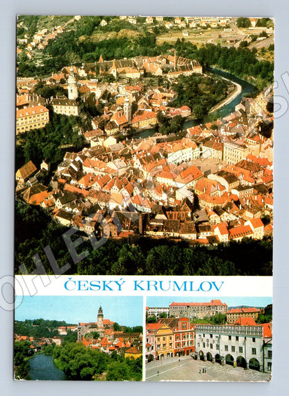 Pohlednice Český Krumlov - letecký pohled (M10213)
