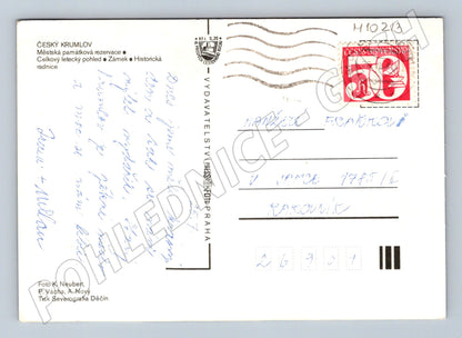 Pohlednice Český Krumlov - letecký pohled (M10213)