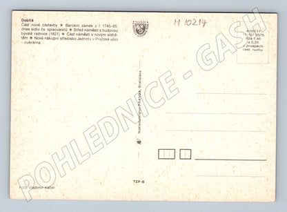 Pohlednice Dobříš – zámek, náměstí, sídliště (M10214)