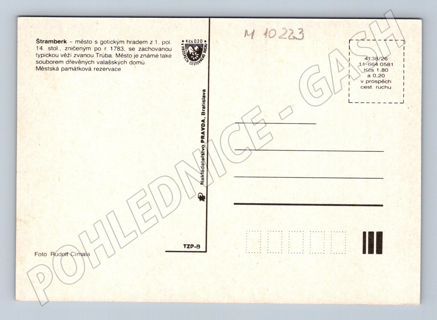Pohlednice Štramberk – věž Trúba (M10223)