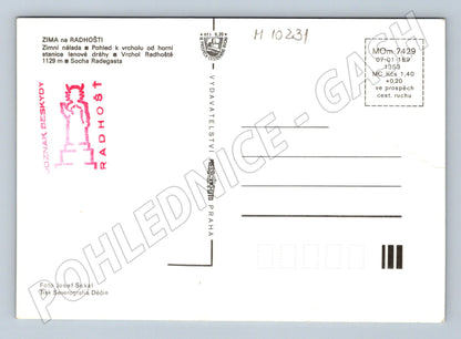 Pohlednice Zima na Radhošti – Radegast, chrám (M10231)