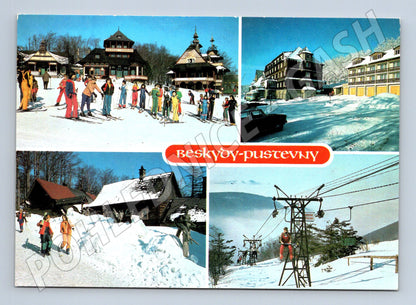 Pohlednice Beskydy Pustevny zimní koláž (M10233)