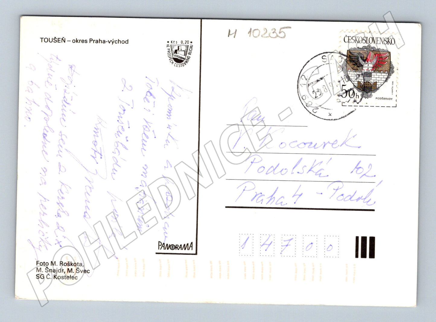 Pohlednice Toušeň, okres Praha-východ - více záběrů (M10235)