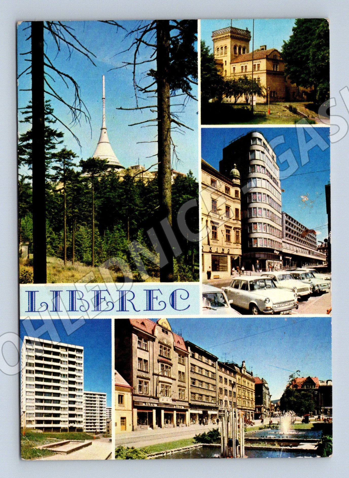Pohlednice Ještěd architektura vícefoto (M10244)