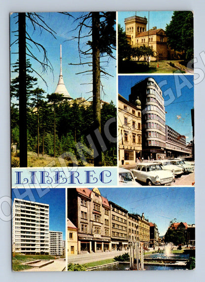 Pohlednice Ještěd architektura vícefoto (M10244)