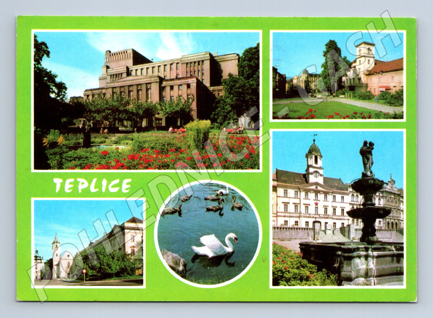 Pohlednice Teplice – více pohledů, kolorovaná (M10254)