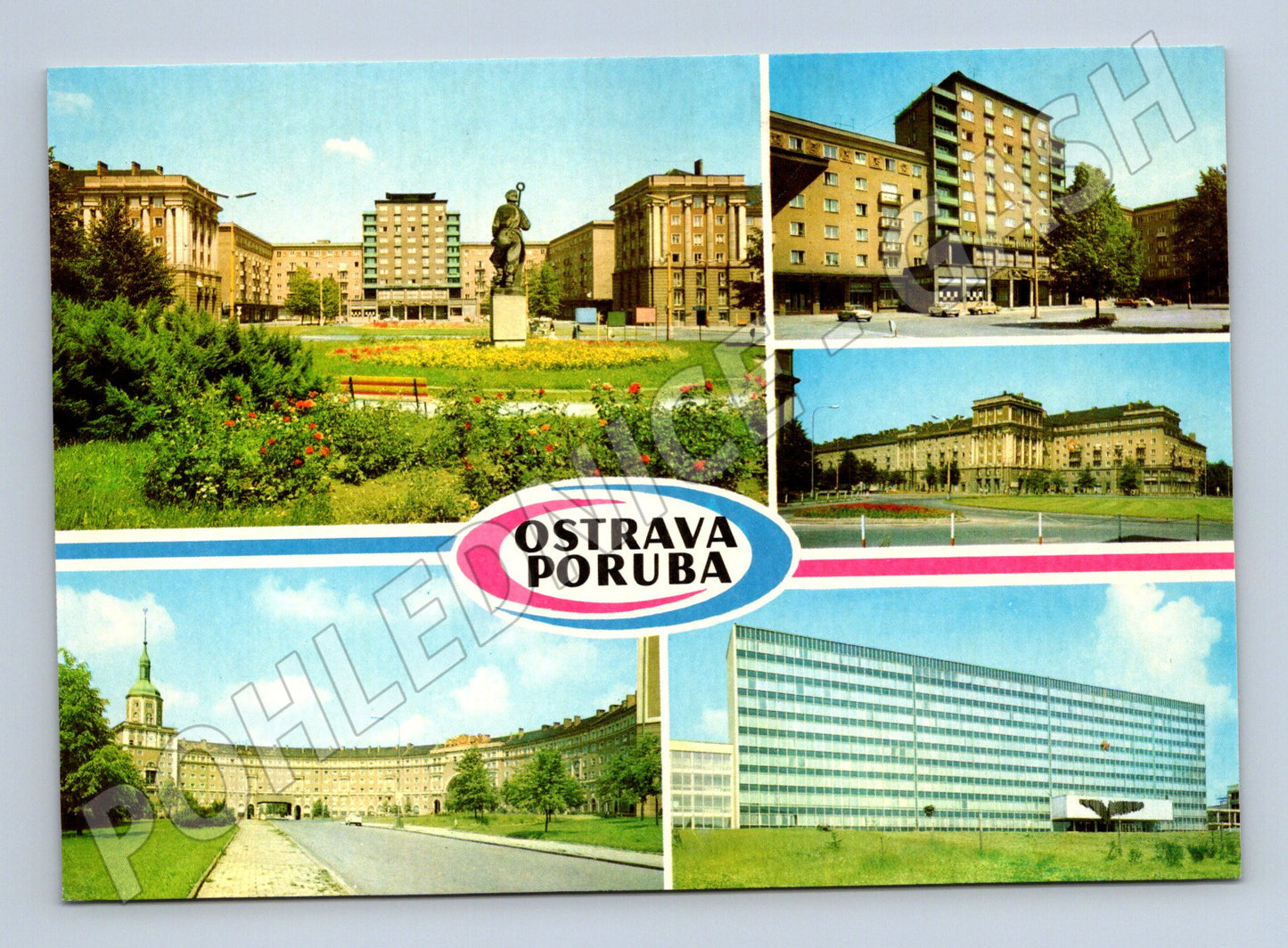 Pohlednice Ostrava-Poruba historická – více záběrů (M10260)
