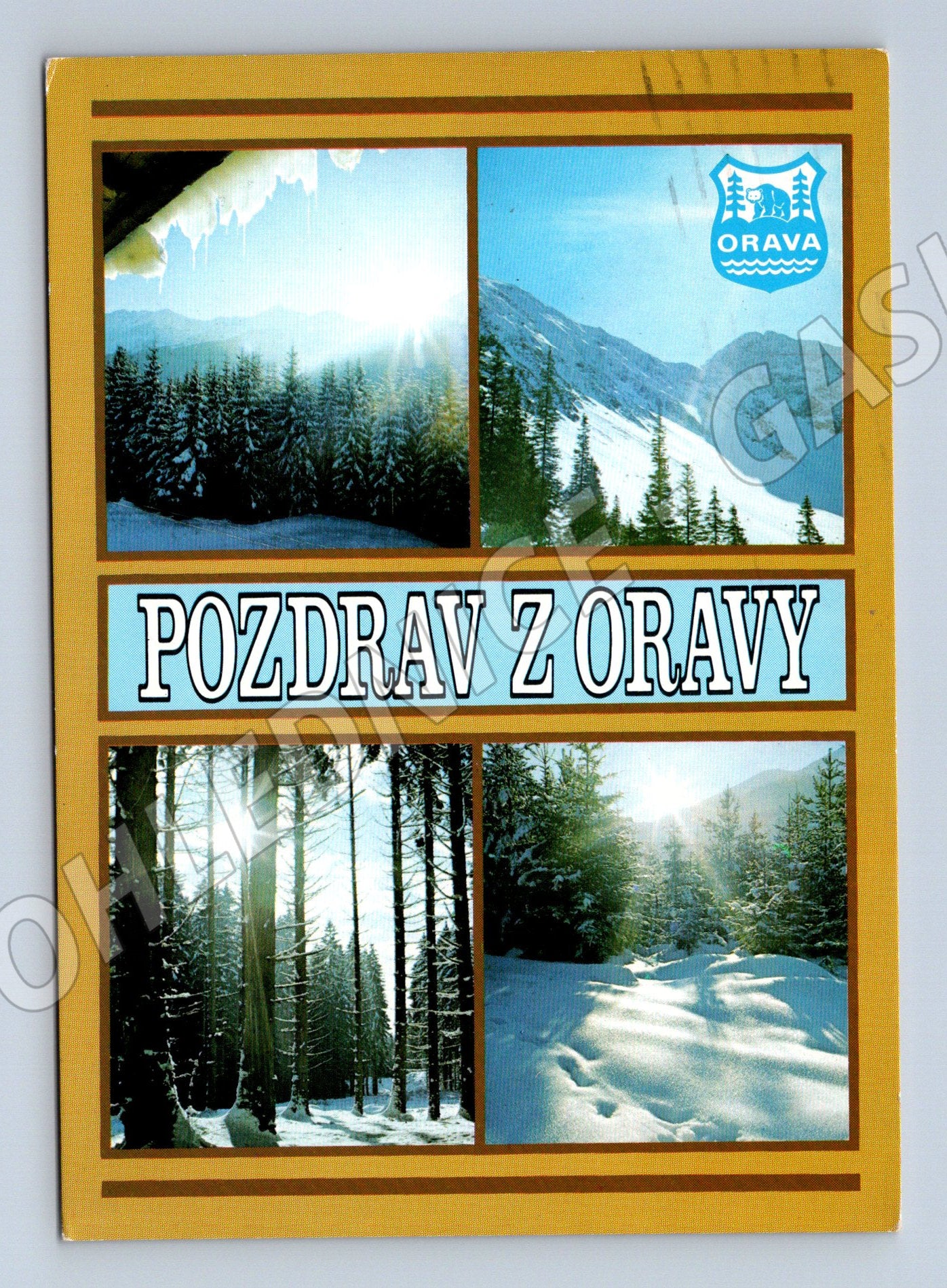 Pohlednice Pozdrav z Oravy - zimní slovenská (M10268)