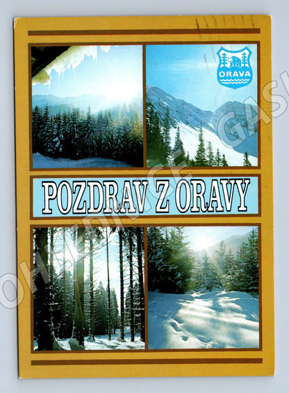 Pohlednice Pozdrav z Oravy - zimní slovenská (M10268)