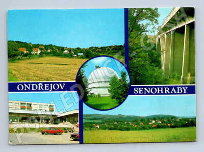 Pohlednice Ondřejov a Senohraby – observatoř, most (M10274)