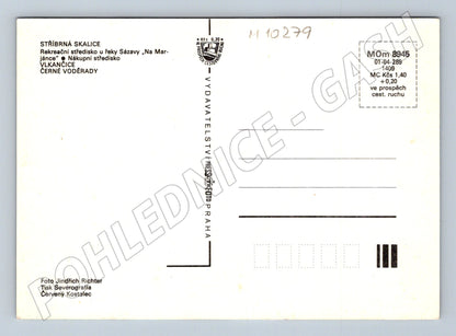 Pohlednice Stříbrná Skalice, řeka Sázava (M10279)