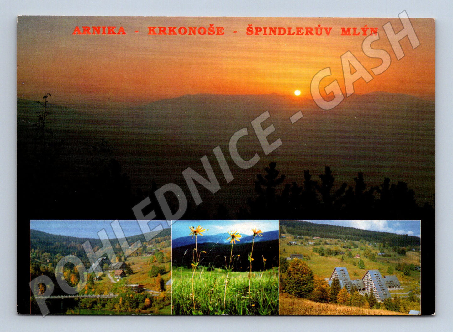 Pohlednice Špindlerův Mlýn – Krkonoše, západ slunce (M10285)