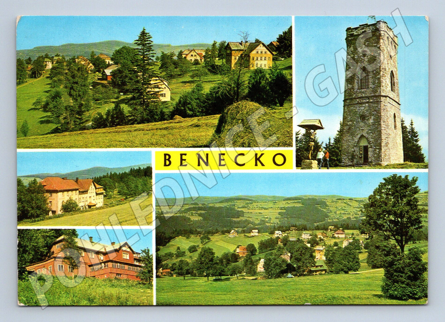 Pohlednice Benecko - hotel Krakonoš, rozhledna (M10286)