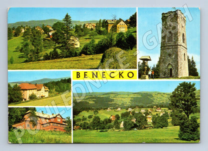 Pohlednice Benecko - hotel Krakonoš, rozhledna (M10286)