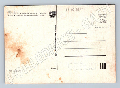 Pohlednice Jelení a Medvědí bouda, zimní motiv (M10288)