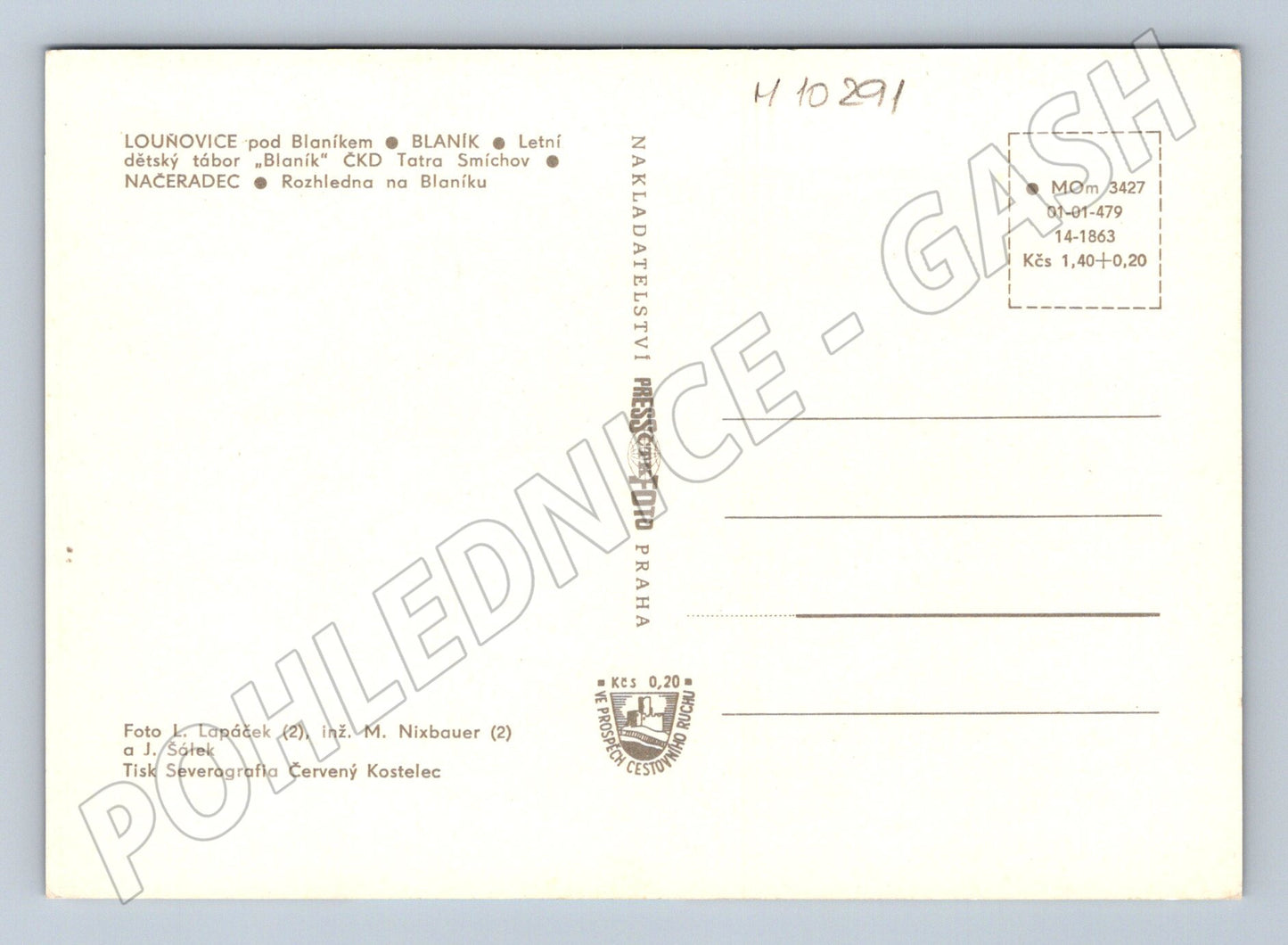 Pohlednice Louňovice pod Blaníkem – Načeradec (M10291)