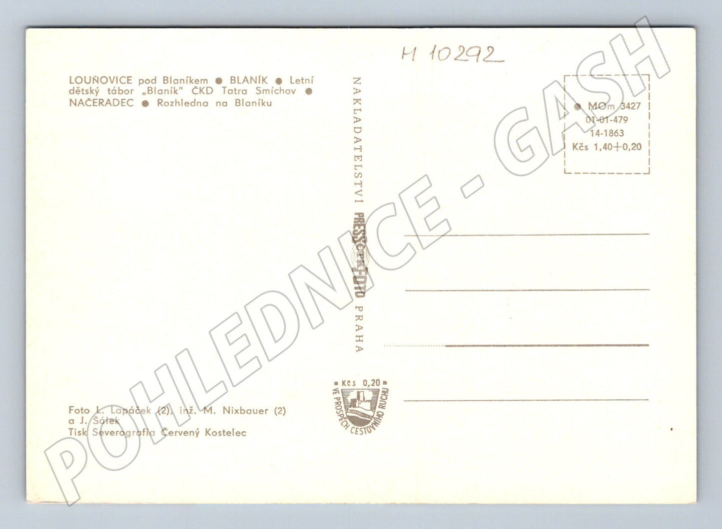 Pohlednice Blaník Lounovice pod Blaníkem (M10292)
