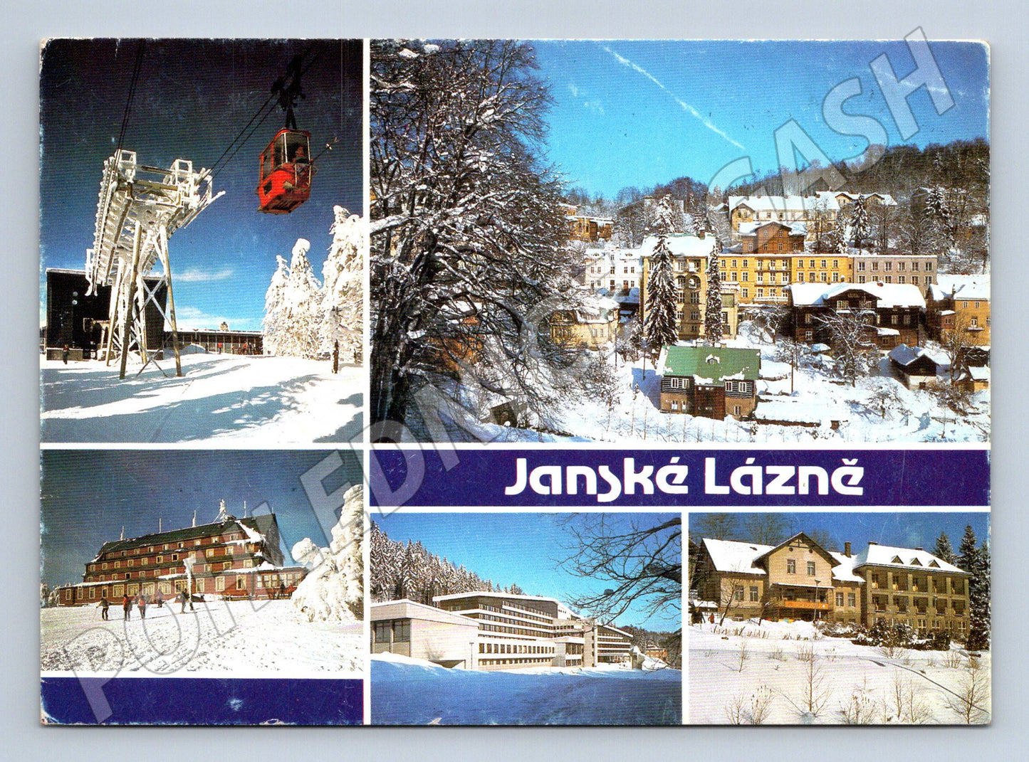 Pohlednice Janské Lázně - zimní s lanovkou (M10297)