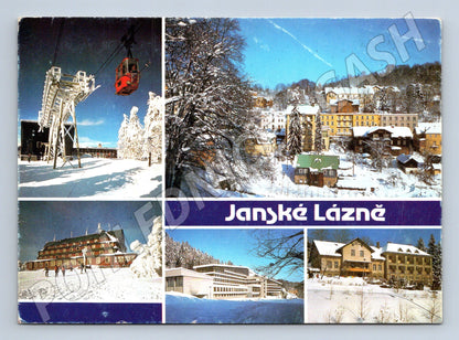 Pohlednice Janské Lázně - zimní s lanovkou (M10297)