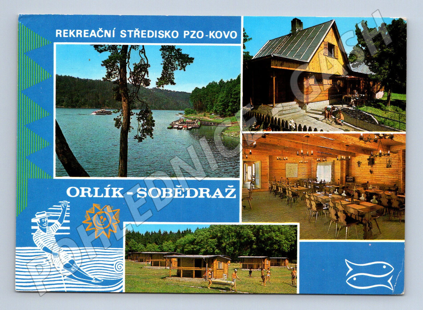 Pohlednice Orlík-Sobědraž – rekreační středisko (M10301)