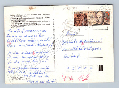 Pohlednice Lány – zámek a park (M10307)