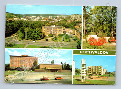 Pohlednice Gottwaldov – více záběrů města (M10311)
