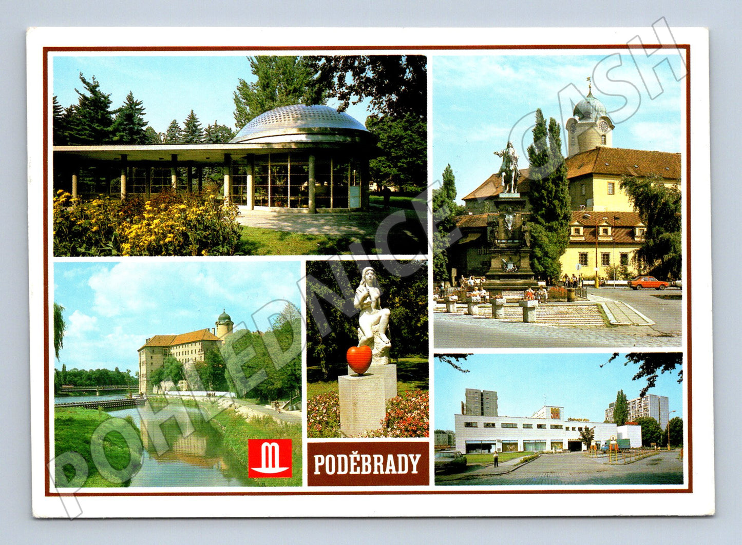 Pohlednice Poděbrady – historické pohlednice, více pohledů (M10312)