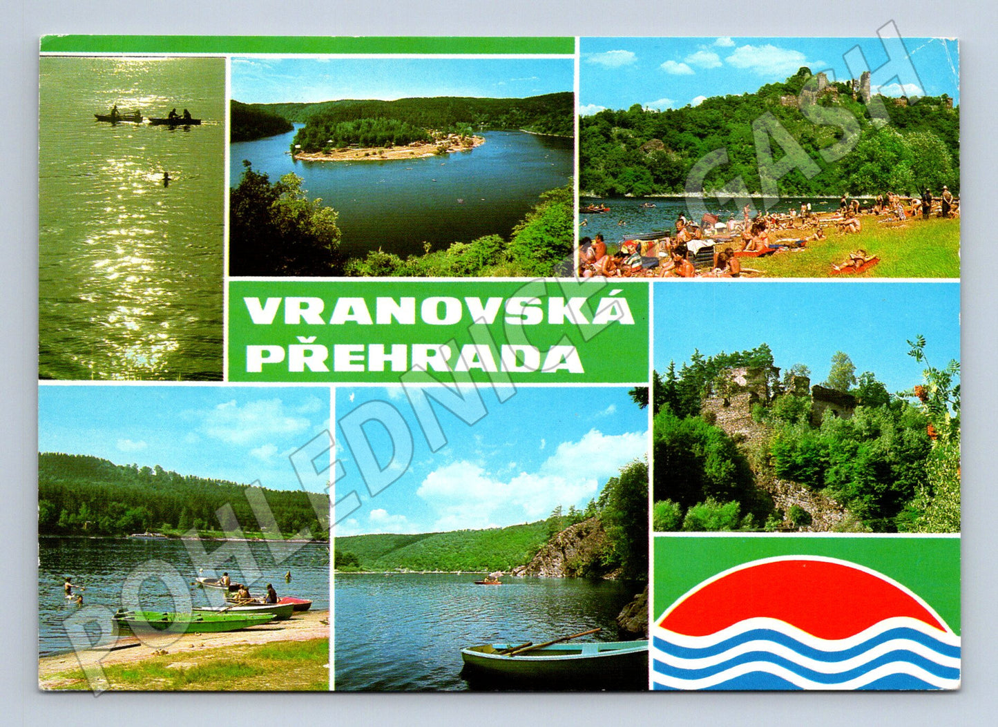 Pohlednice Vranovská přehrada - ručně psaná (M10325)