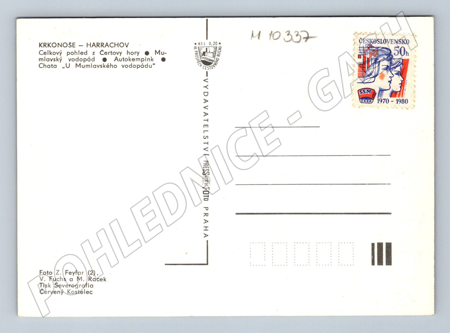Pohlednice Harrachov Krkonoše – Mumlavský vodopád (M10337)