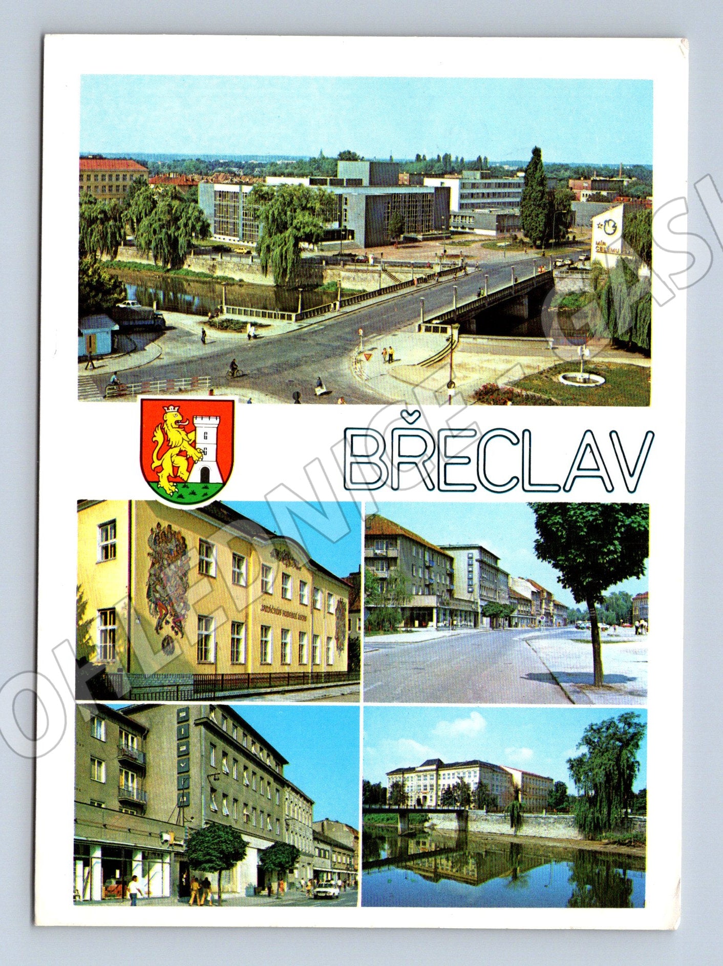 Pohlednice Břeclav historická koláž jižní Morava (M10338)