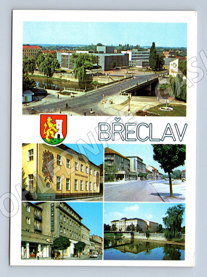 Pohlednice Břeclav historická koláž jižní Morava (M10338)