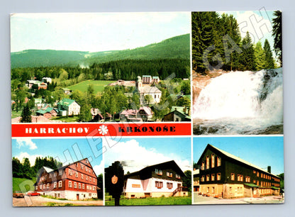 Pohlednice Harrachov Krkonoše – historická koláž (M10339)