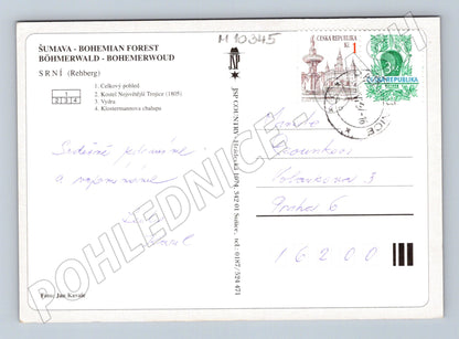 Pohlednice Srní Šumava – barevná, zaslaná (M10345)