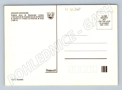Pohlednice Západní Krkonoše – zimní krajina, turistické chaty (M10348)