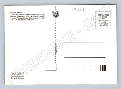 Pohlednice Hrubá Skála – zámek, skály, koupaliště (M10351)