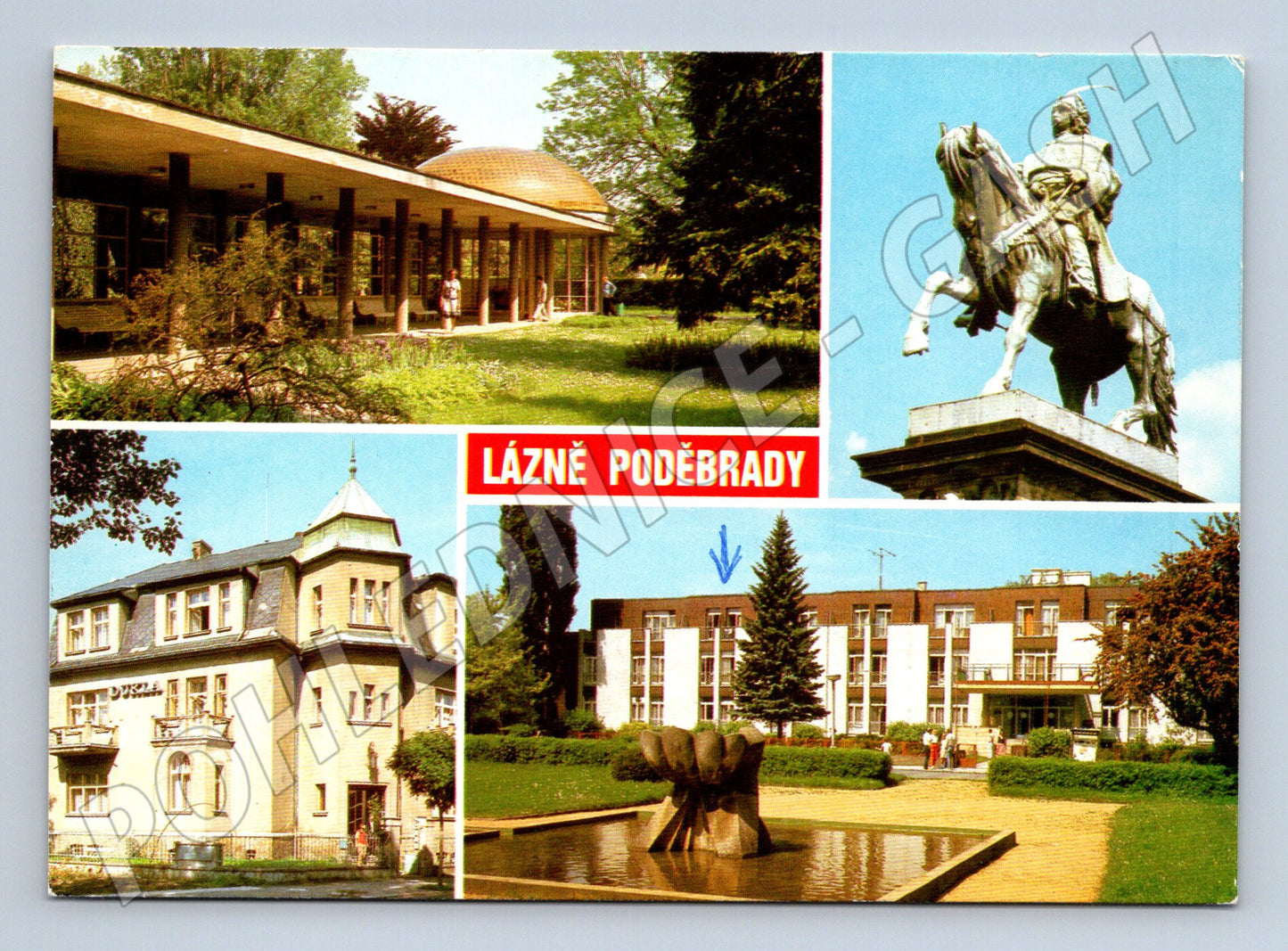Pohlednice Lázně Poděbrady – více záběrů (M10353)