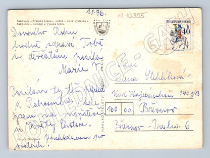 Pohlednice Rakovník – koláž, znak města (M10355)