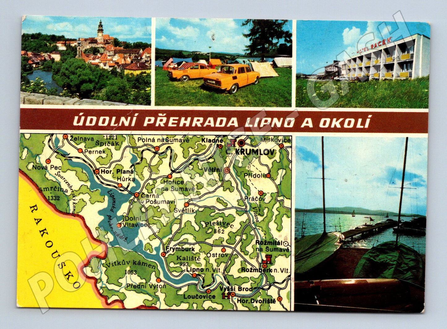Pohlednice Údolní přehrada Lipno, Český Krumlov (M10357)
