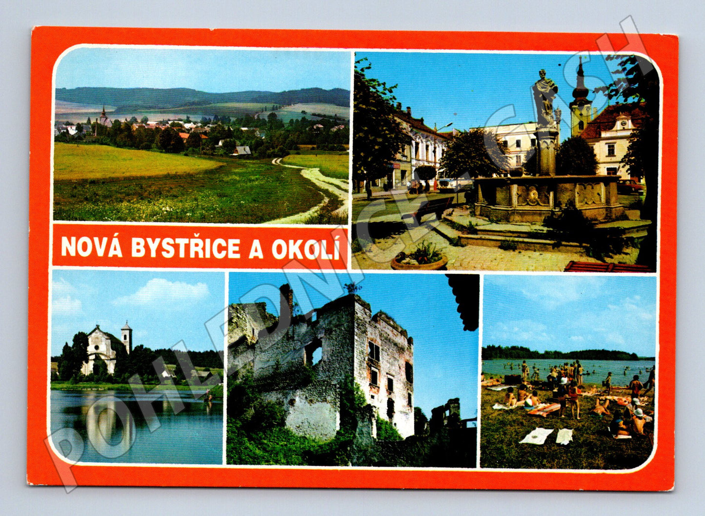 Pohlednice Nová Bystřice a okolí - více záběrů (M10362)