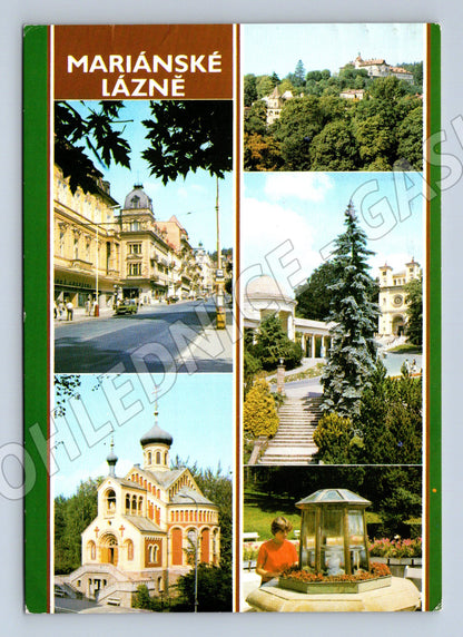Pohlednice Mariánské Lázně – více pohledů, staré razítko (M10363)