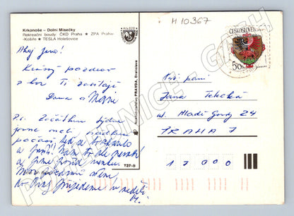 Pohlednice Krkonoše Dolní Mísečky – zimní krajina (M10367)