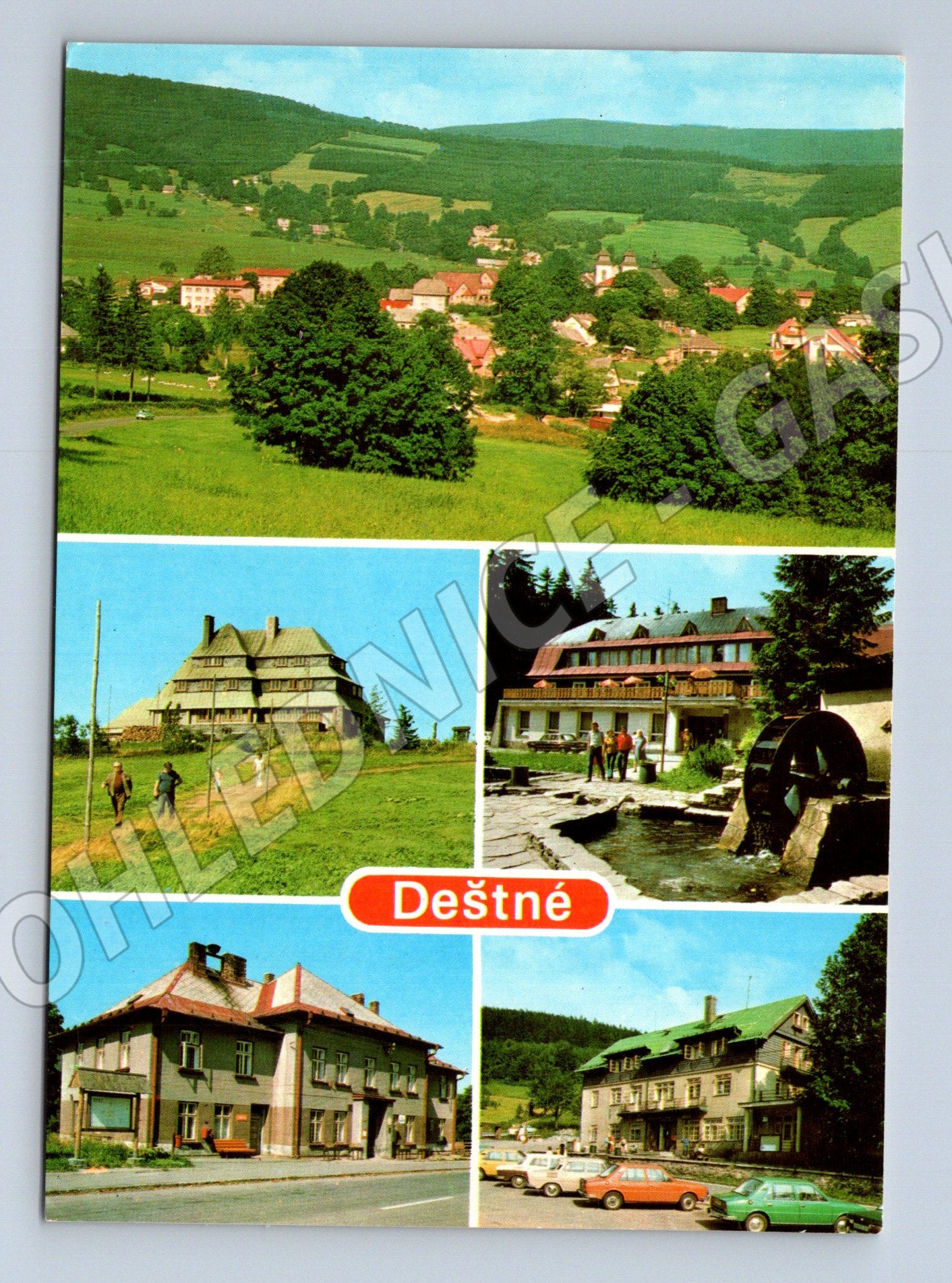Pohlednice Deštné v Orlických horách 1982 Panorama (M10369)