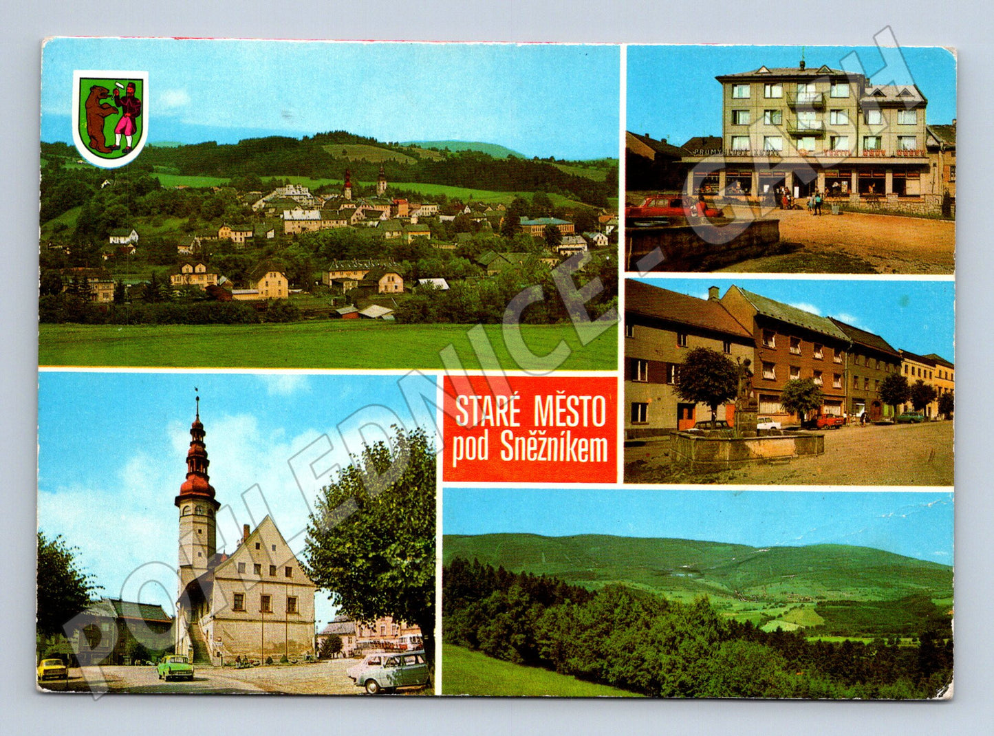 Pohlednice Staré Město pod Sněžníkem – více pohledů (M10371)