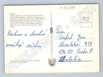 Pohlednice Žleby – zámek a interiéry (M10378)